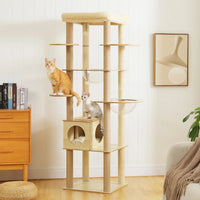 Arbre à Chat Bois XL — Multi-Niveaux | Chêne