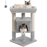 Arbre à Chat Compact 60-72 cm — Niche & Double Perchoir | Petit Coin