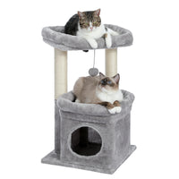 Arbre à Chat Compact 60-72 cm — Niche & Double Perchoir | Petit Coin