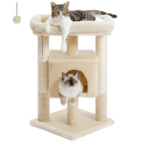 Arbre à Chat Compact 60-72 cm — Niche & Double Perchoir | Petit Coin