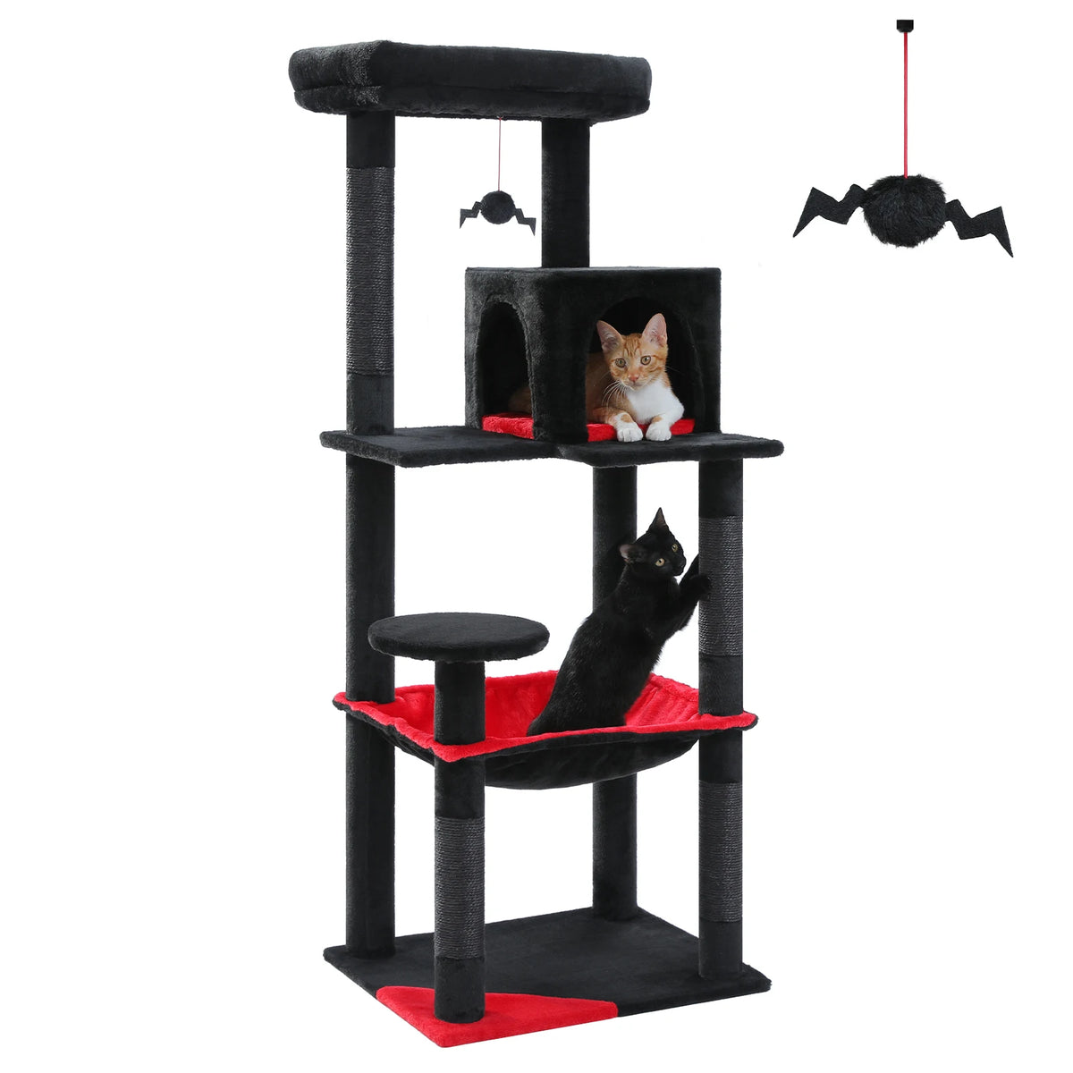 Arbre à Chat Noir 116-143 cm — Grand Hamac | Onyx