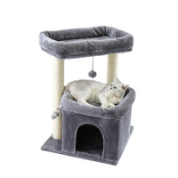 Arbre à Chat Compact 60-72 cm — Niche & Double Perchoir | Petit Coin