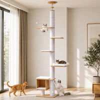 Arbre à Chat Sol-Plafond 232-284 cm — Capsules Acryliques | Skyline
