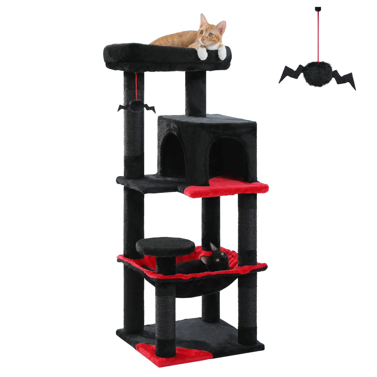 Arbre à Chat Noir 116-143 cm — Grand Hamac | Onyx
