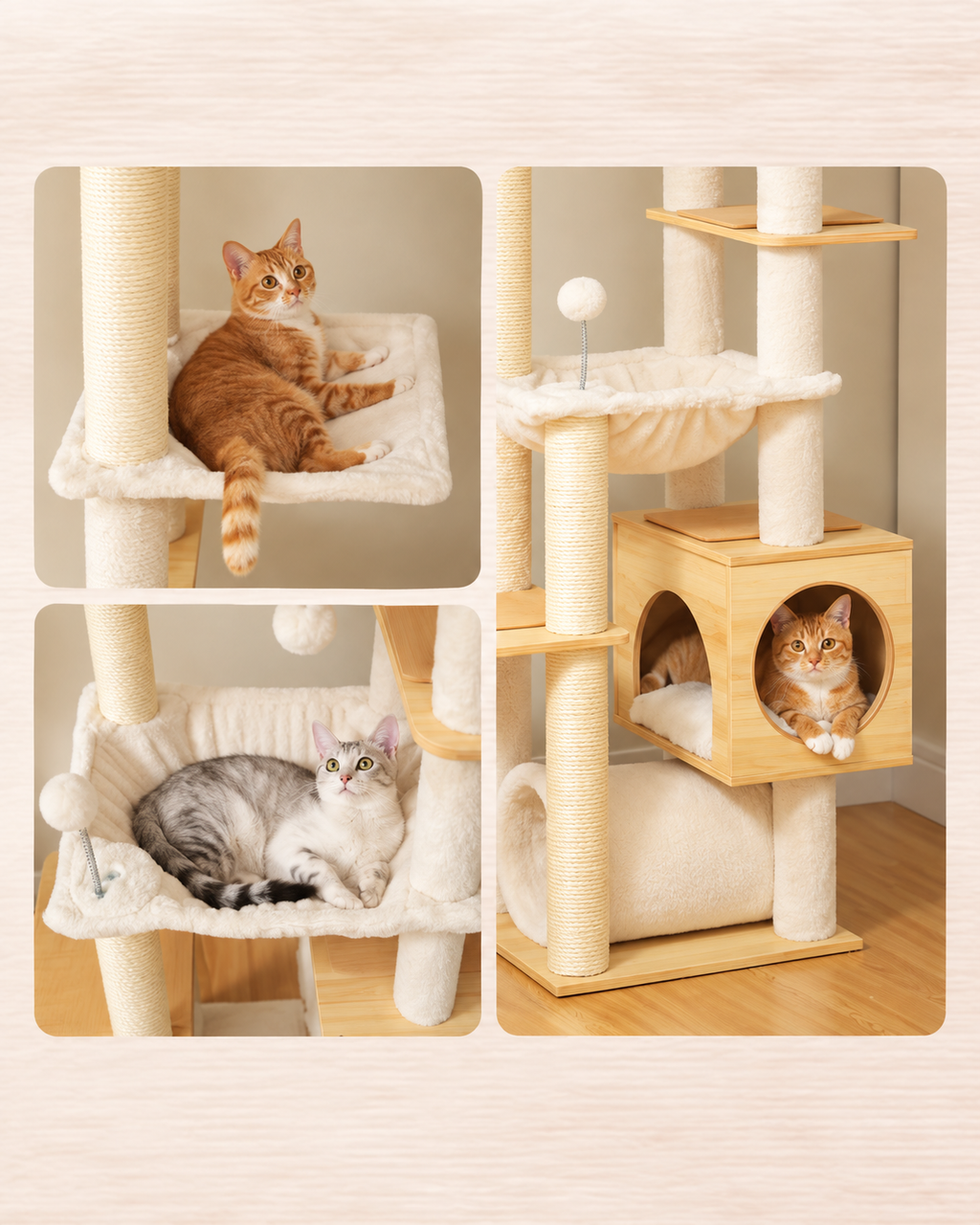 Arbre à Chat Sol-Plafond 237-256 cm — Sans Perçage | Colonne