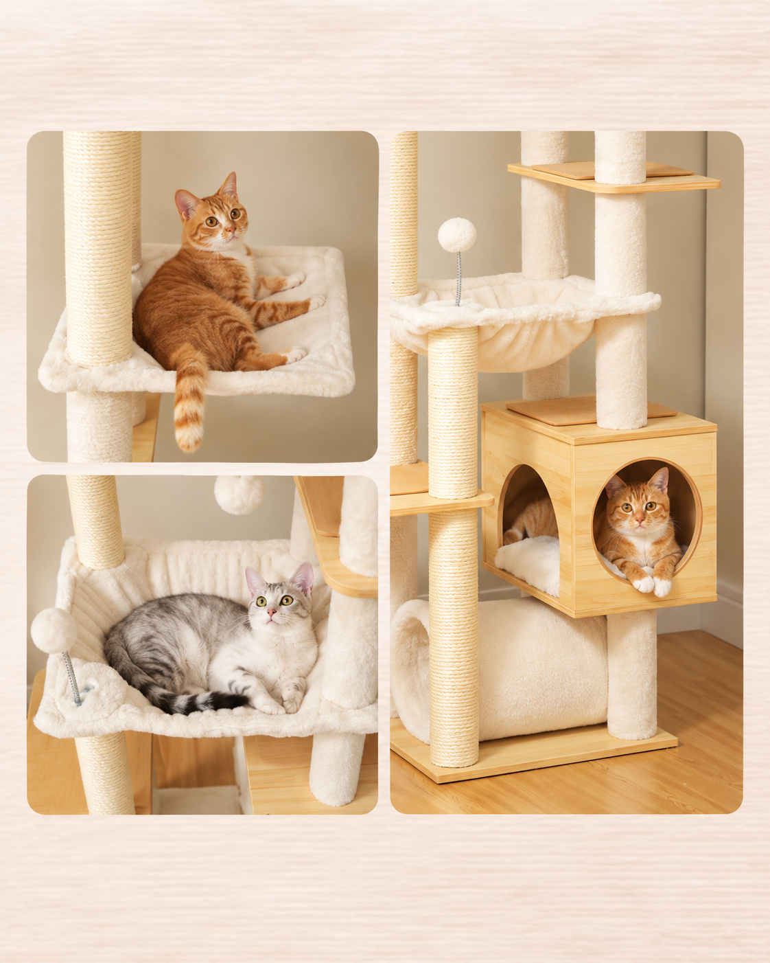 Arbre à Chat Sol-Plafond 237-256 cm — Sans Perçage | Colonne