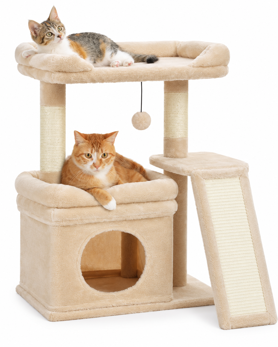 Arbre à Chat 68 cm — Large Plateforme Sisal | Petit Coin