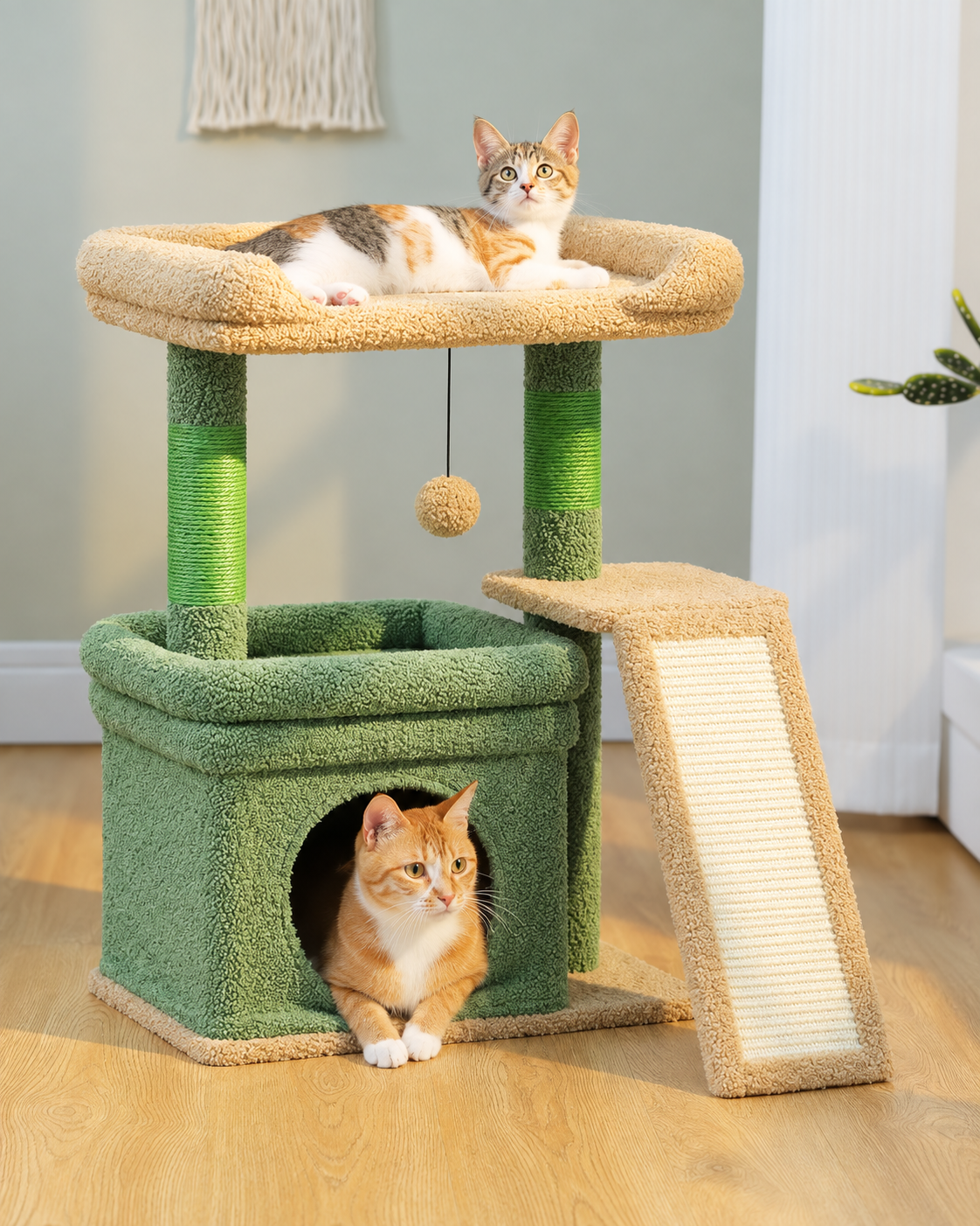 Arbre à Chat 68 cm — Large Plateforme Sisal | Petit Coin