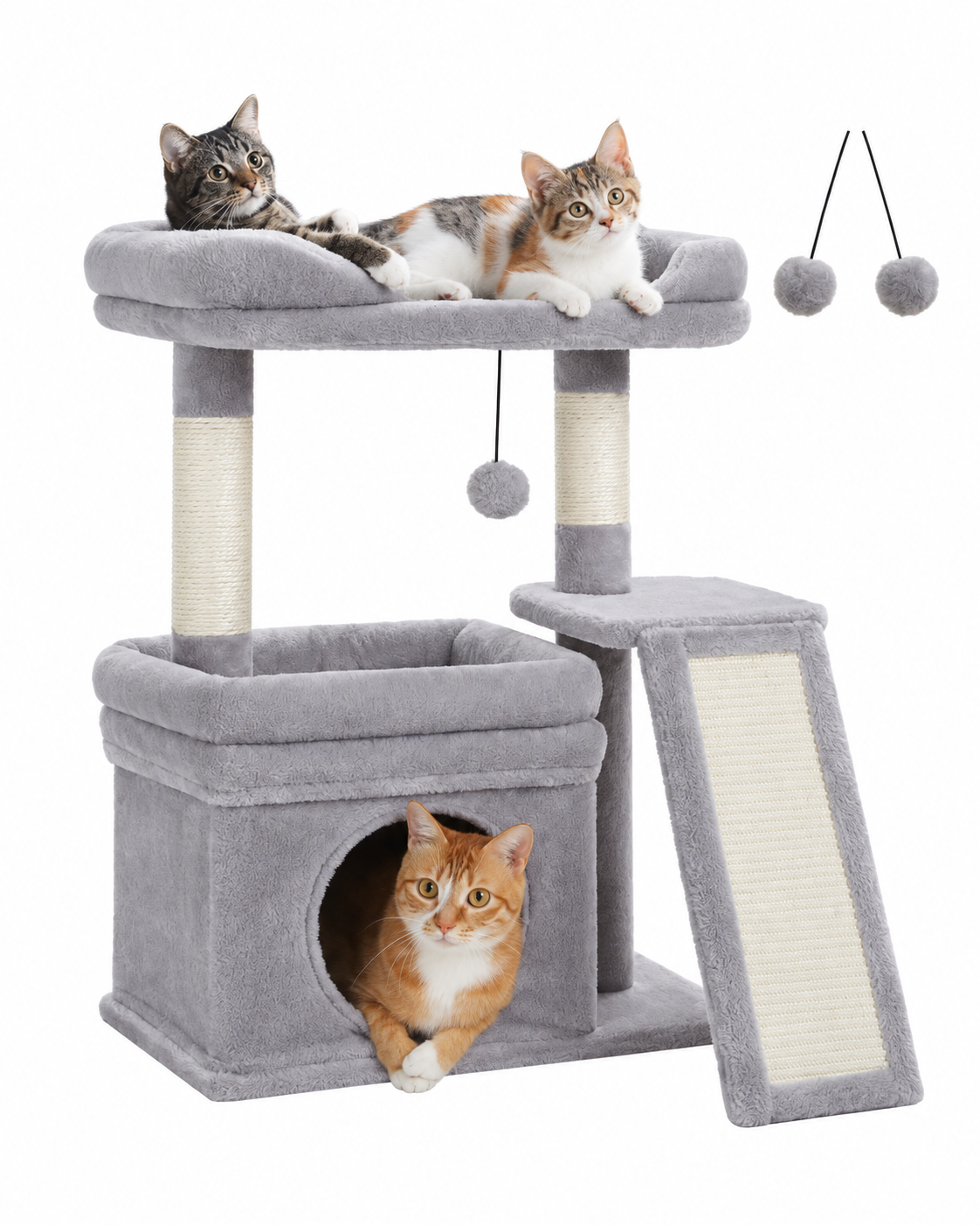 Arbre à Chat 68 cm — Large Plateforme Sisal | Petit Coin