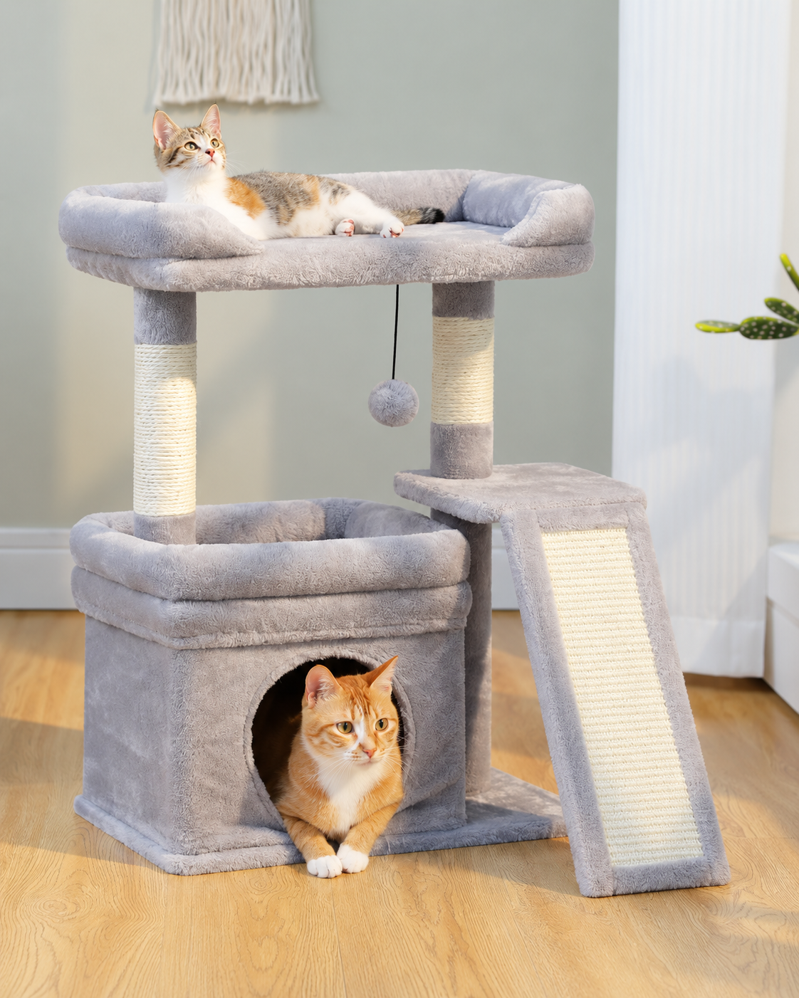 Arbre à Chat 68 cm — Large Plateforme Sisal | Petit Coin