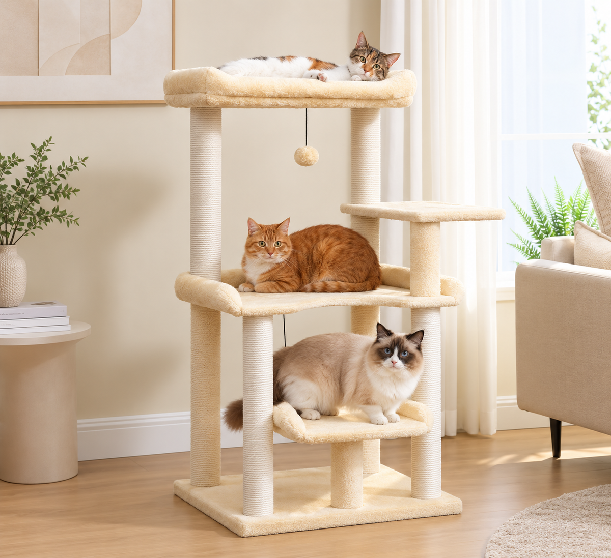 Arbre à Chat 110 cm — Plateformes Larges | Cosy Plus