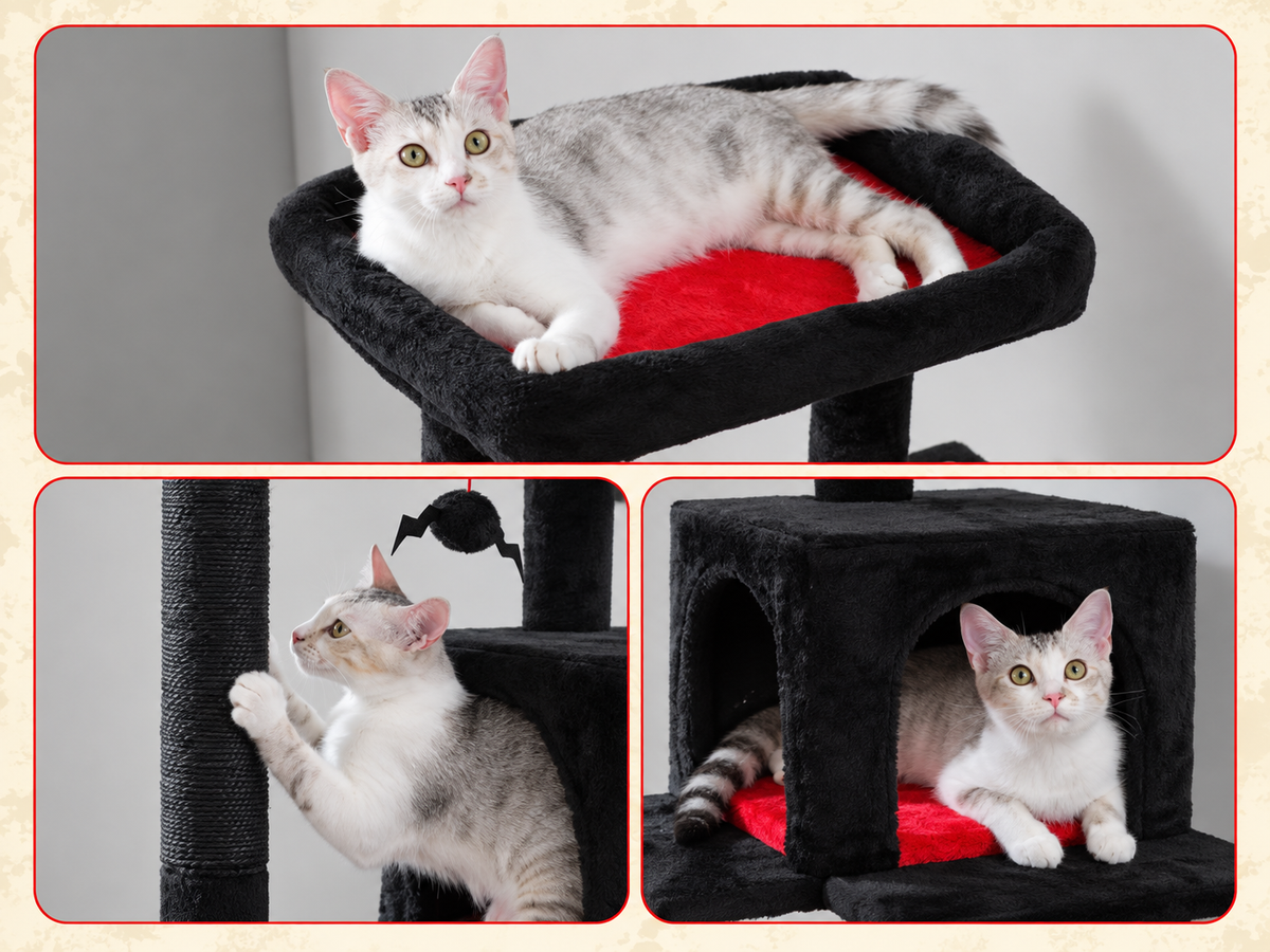 Arbre à Chat Noir 116-143 cm — Grand Hamac | Onyx