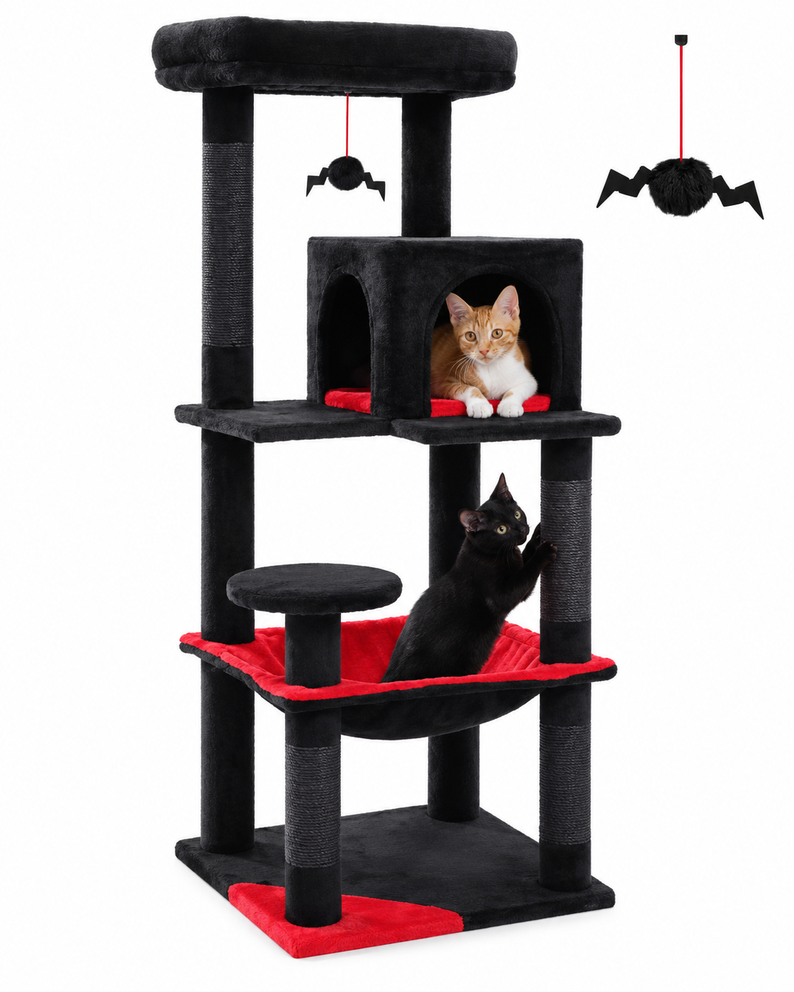 Arbre à Chat Noir 116-143 cm — Grand Hamac | Onyx