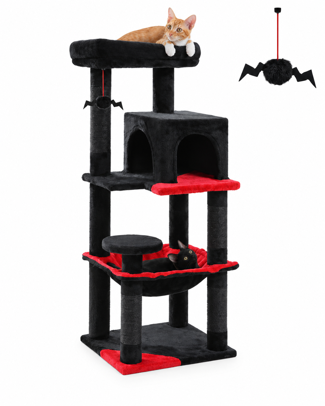 Arbre à Chat Noir 116-143 cm — Grand Hamac | Onyx