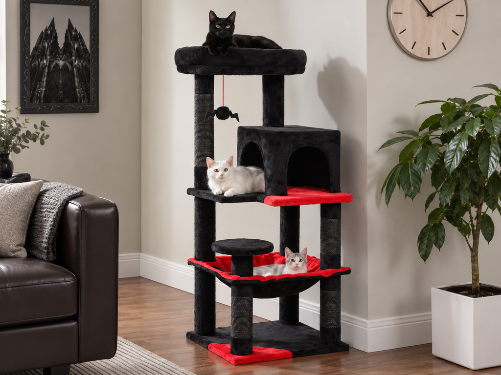 Arbre à Chat Noir 116-143 cm — Grand Hamac | Onyx