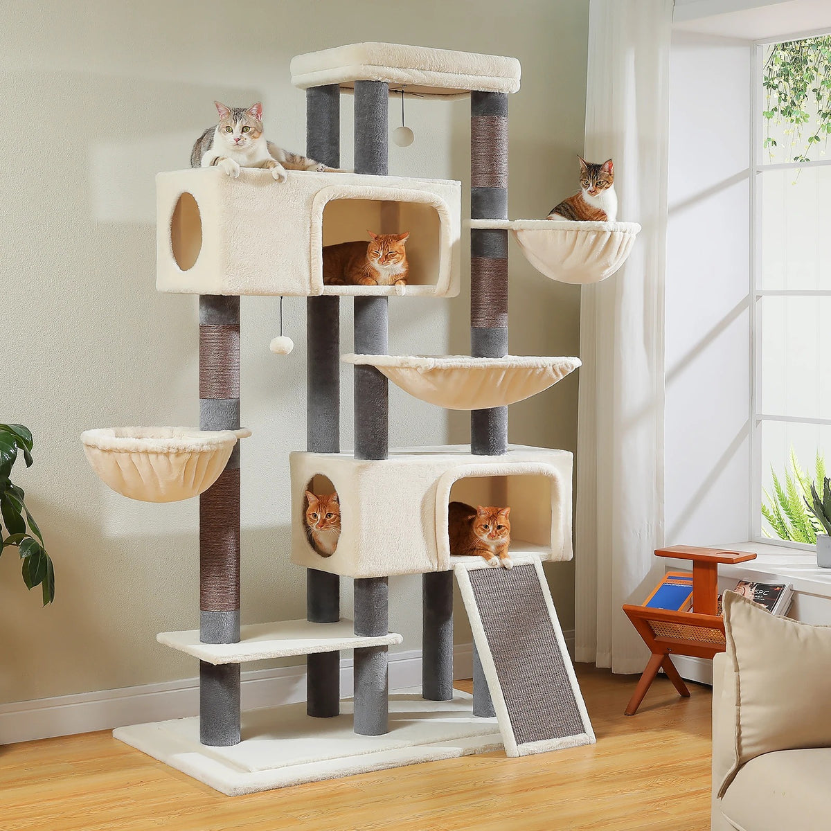 Arbre à Chat Maine Coon 209-213 cm — Sisal Épais | Colosse