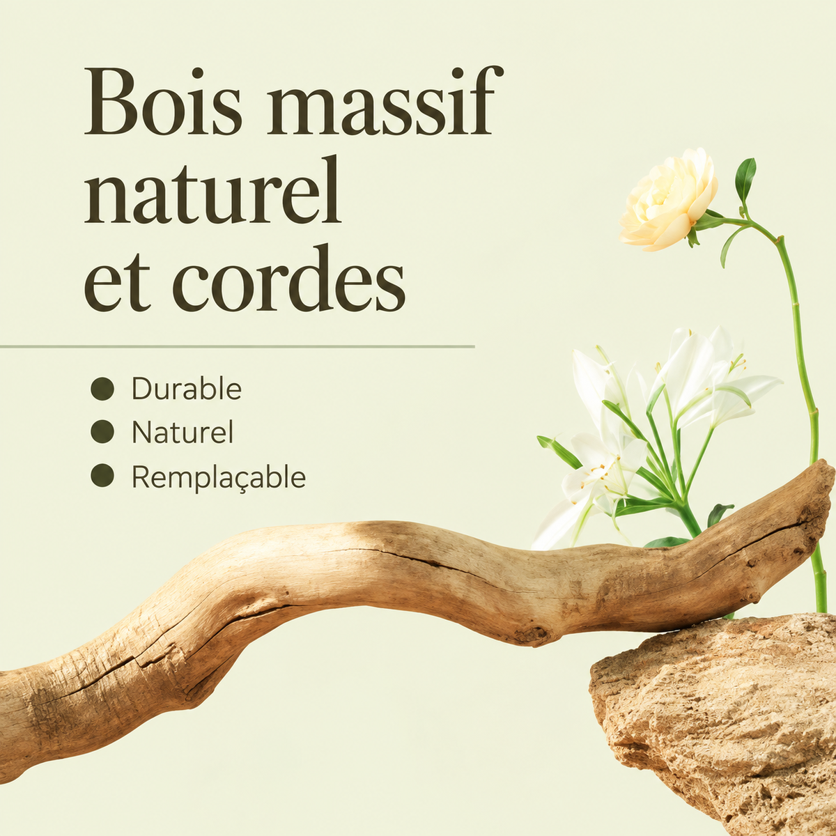 Arbre à Chat Bois & Osier 150 cm — Grand Panier Osier | Osoria