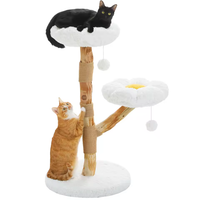 Arbre à Chat Bois 92 cm — 2 Perchoirs Fleur | Pétale